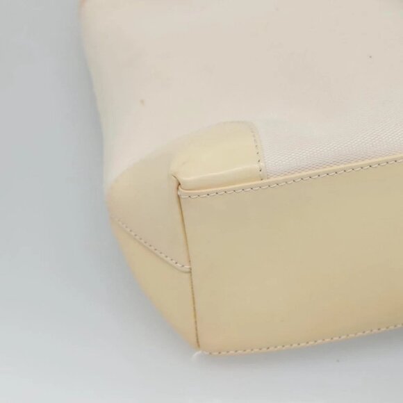 GUCCI Sherry Line Hand Bag Canvas White Black Auth ep7988 - Picture 11 of 15